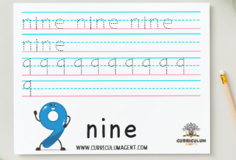 Numbers 1-10 Writing Activity [by Curriculum Agents]